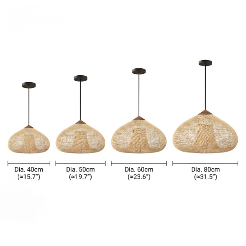 Suspension rotin et bois
