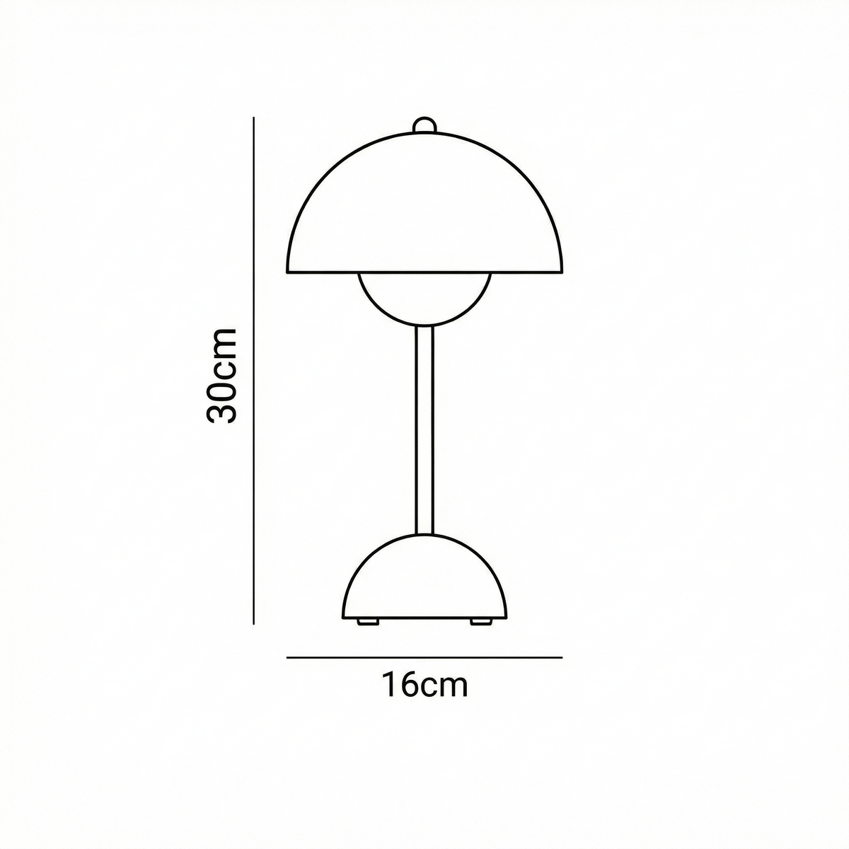 Lampe champignon tactile sans fil