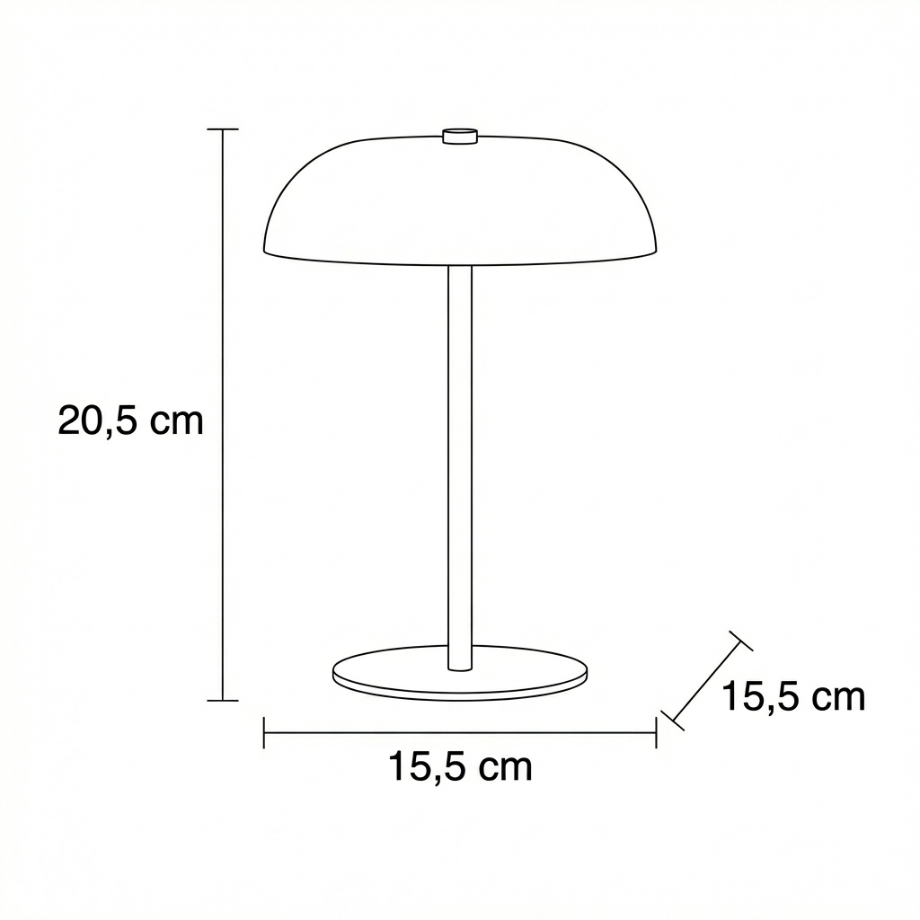 Lampe champignon compacte tactile