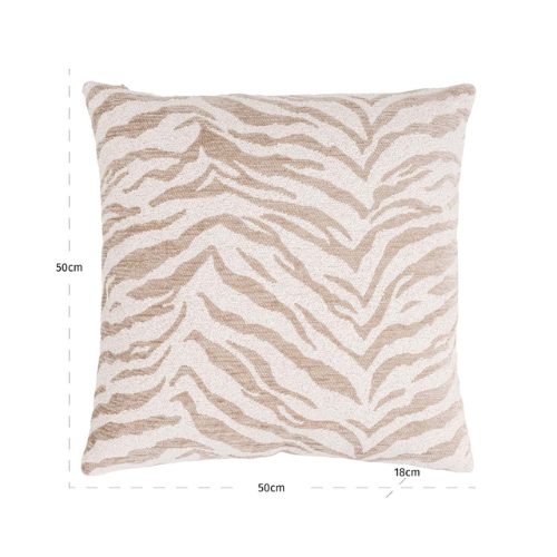 Coussin motif tigré beige
