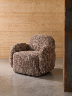 Fauteuil en tissu hazel et bois