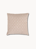 Coussin motif rectiligne sable