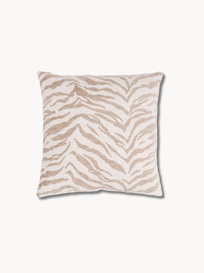 Coussin motif tigré beige