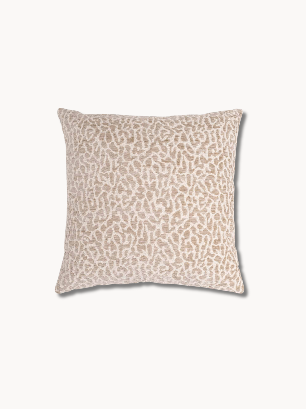 Coussin motif léopard beige