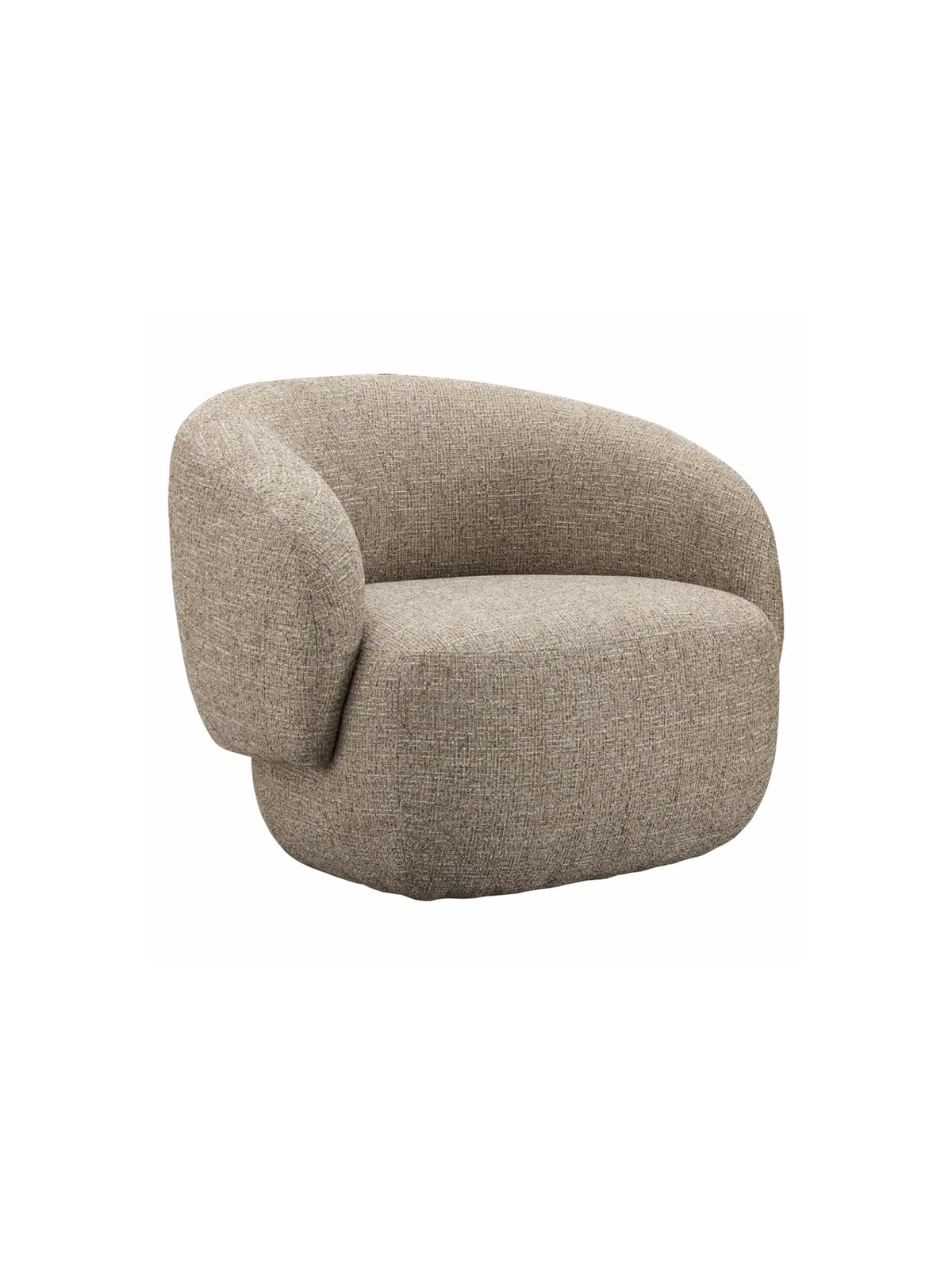 Fauteuil en tissu sand tweed et bois