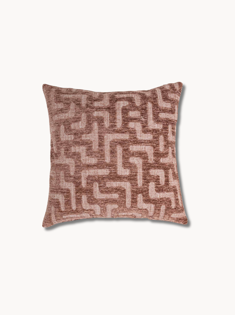 Blush Labyrinth Pattern Cushion