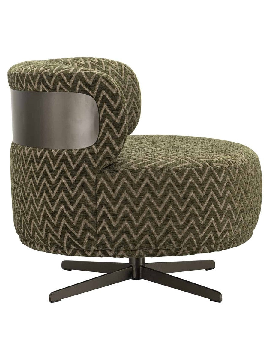 Fauteuil Ravena moss chevron - vue 4