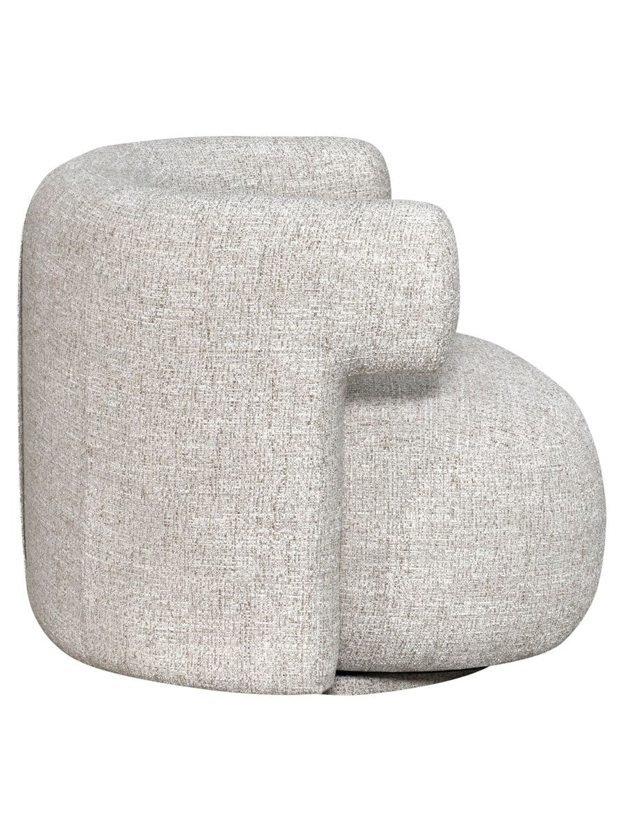 Fauteuil Corvina tweed crème - vue 4