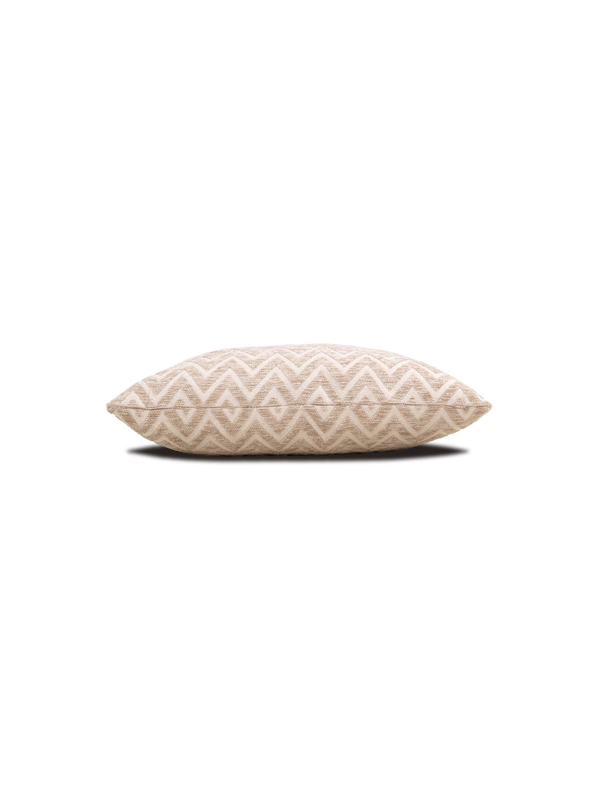 Coussin motif chevron beige