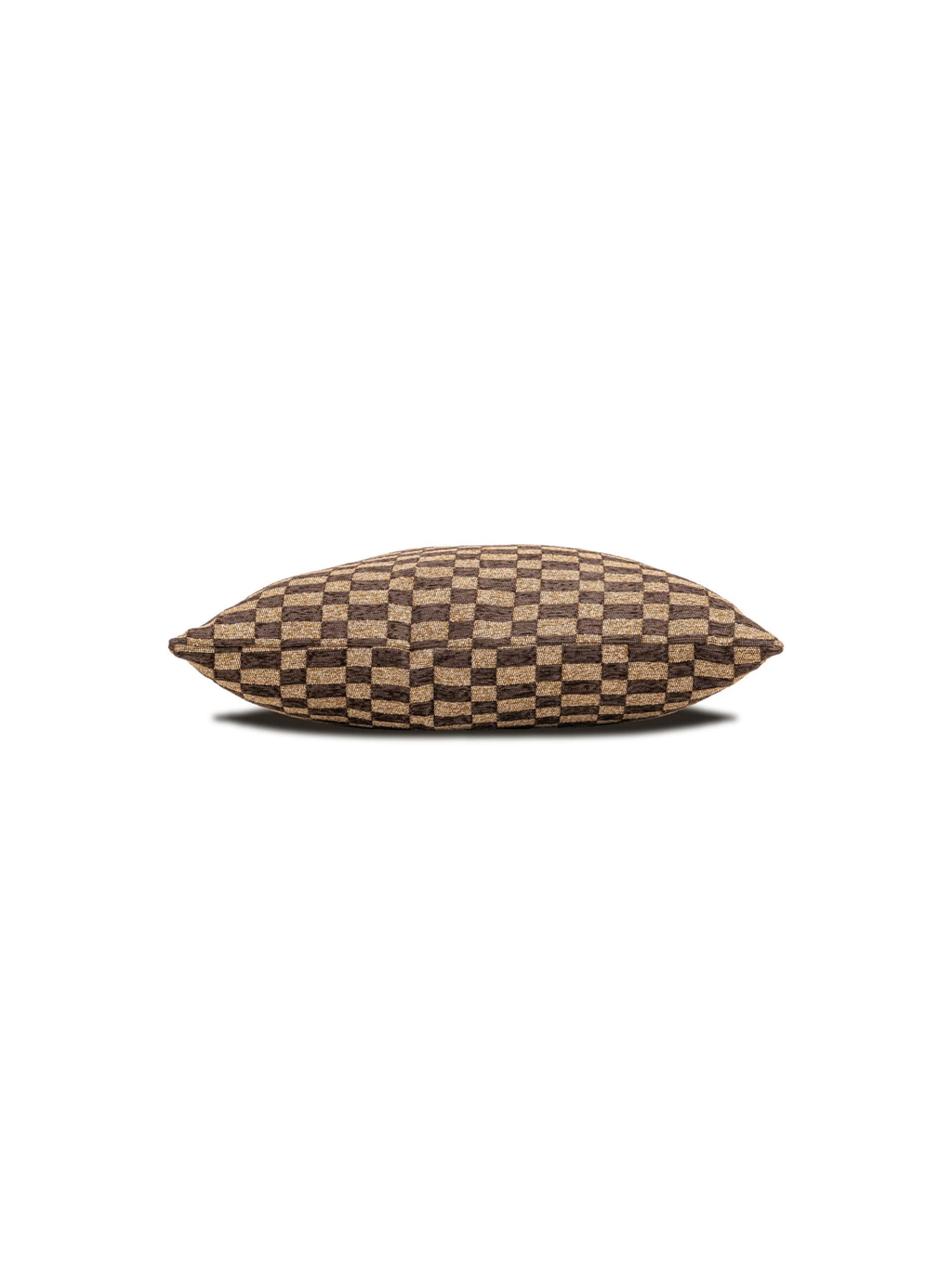 Coussin motif rectiligne marron