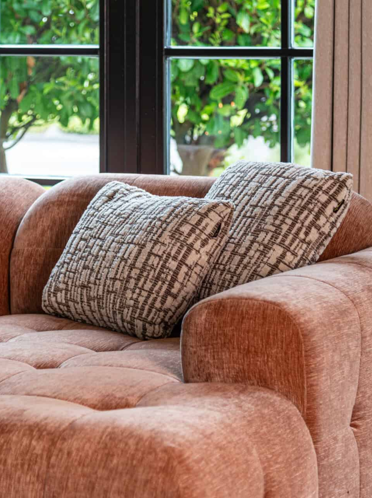 Coussin uni crème 50x50