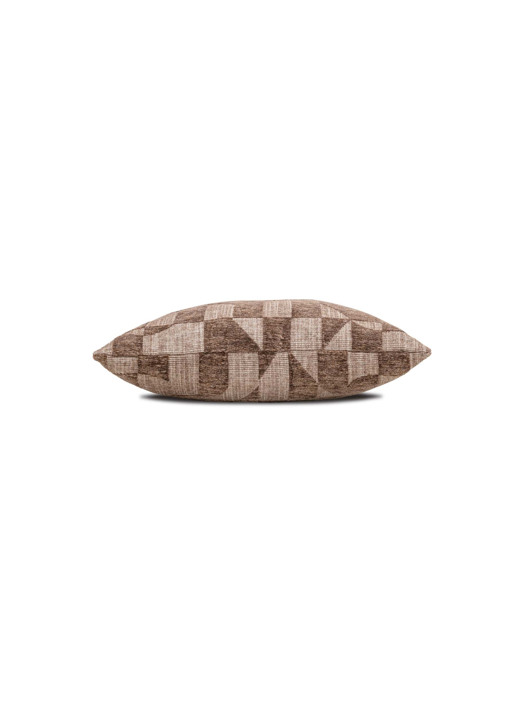 Coussin motif géométrique marron