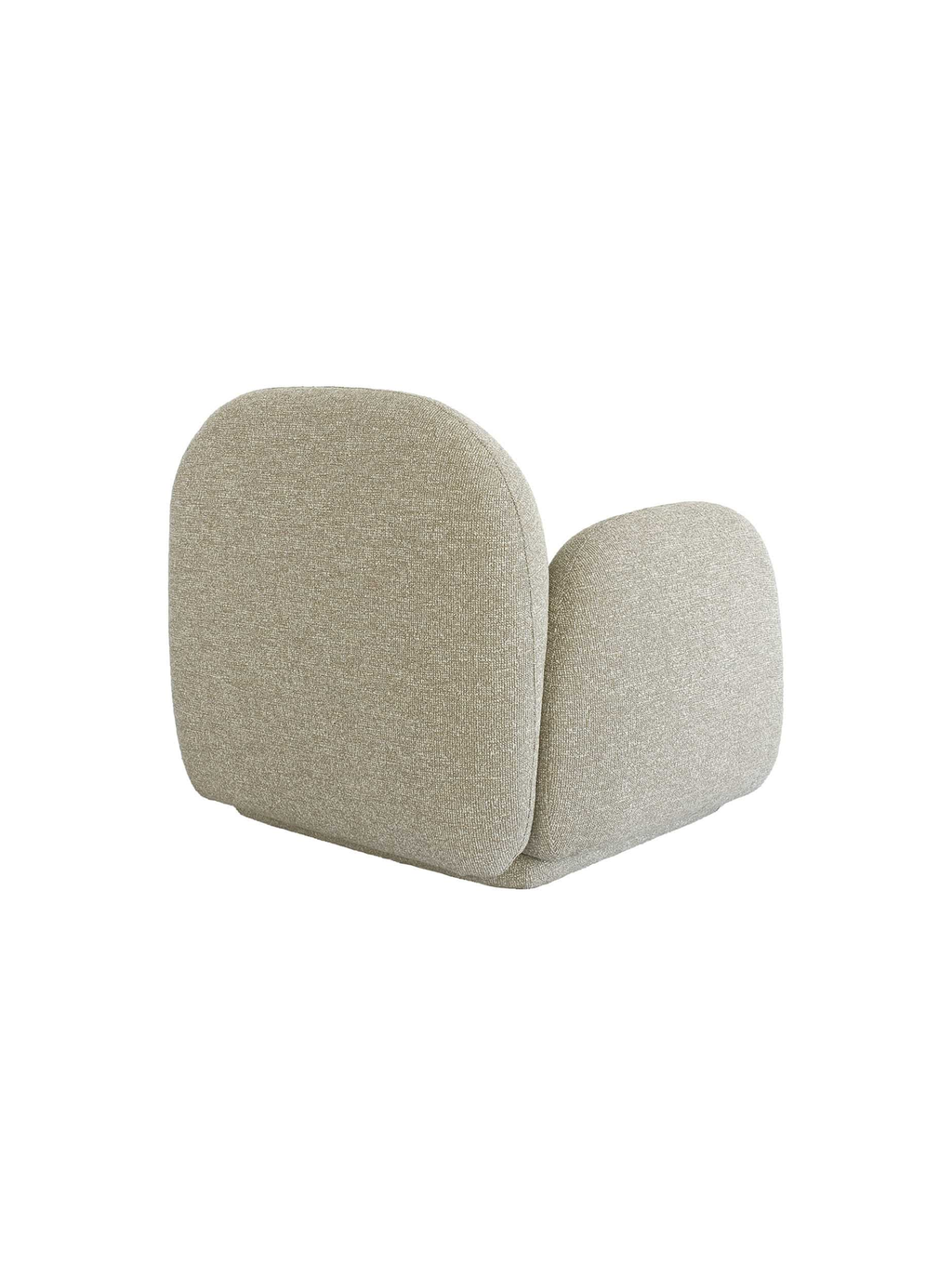 Fauteuil en tissu lodge beige et bois