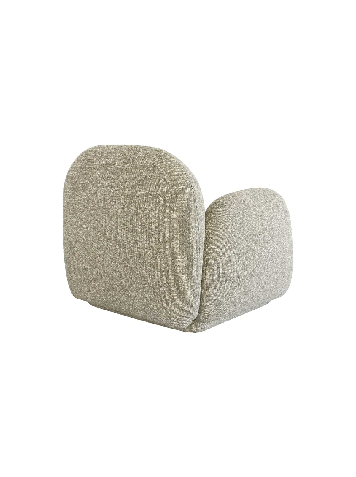 Fauteuil en tissu lodge beige et bois