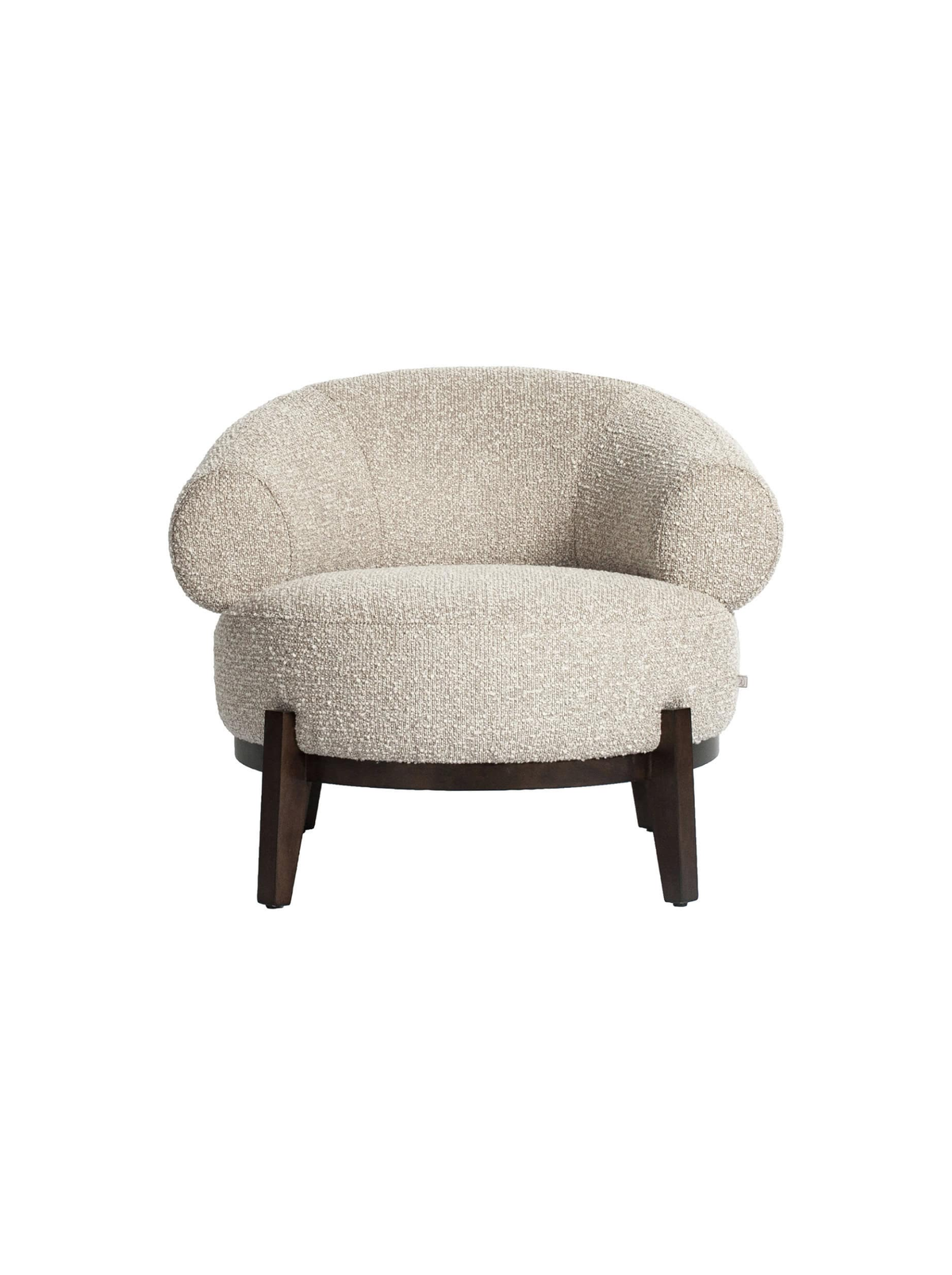 Fauteuil en tissu natural chunky et bois