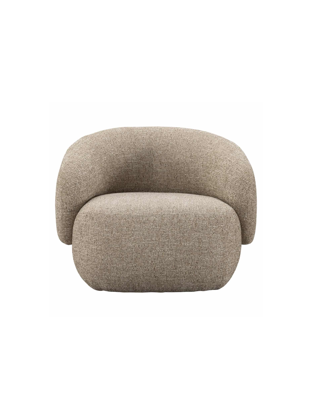 Fauteuil en tissu sand tweed et bois