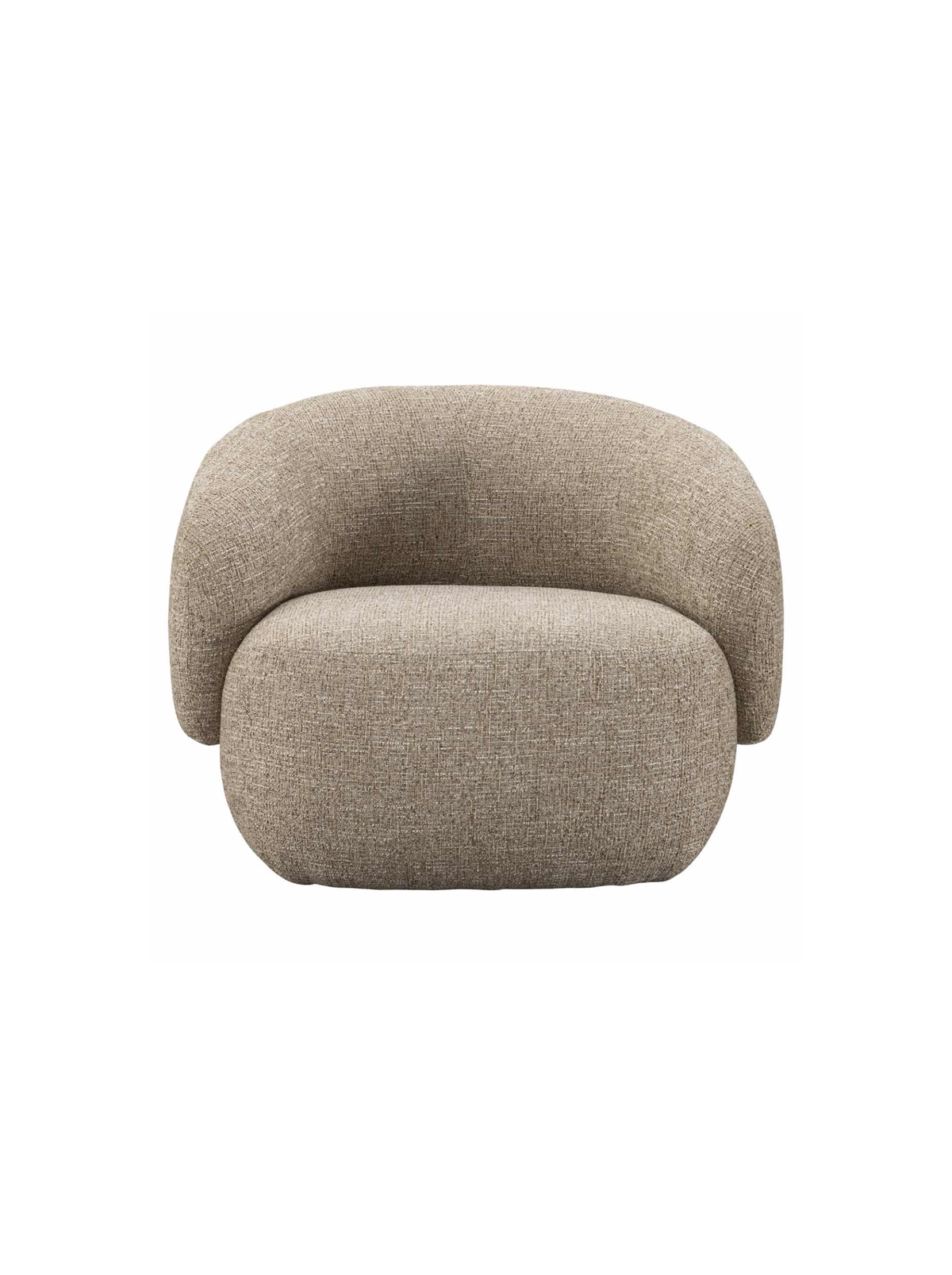 Fauteuil en tissu sand tweed et bois