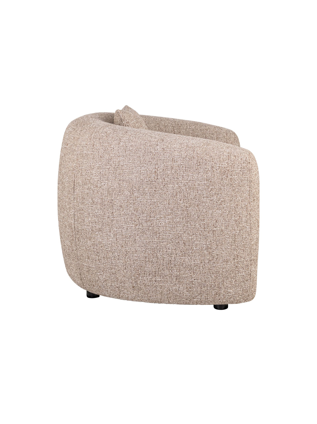 Fauteuil en tissu sand tweed et bois