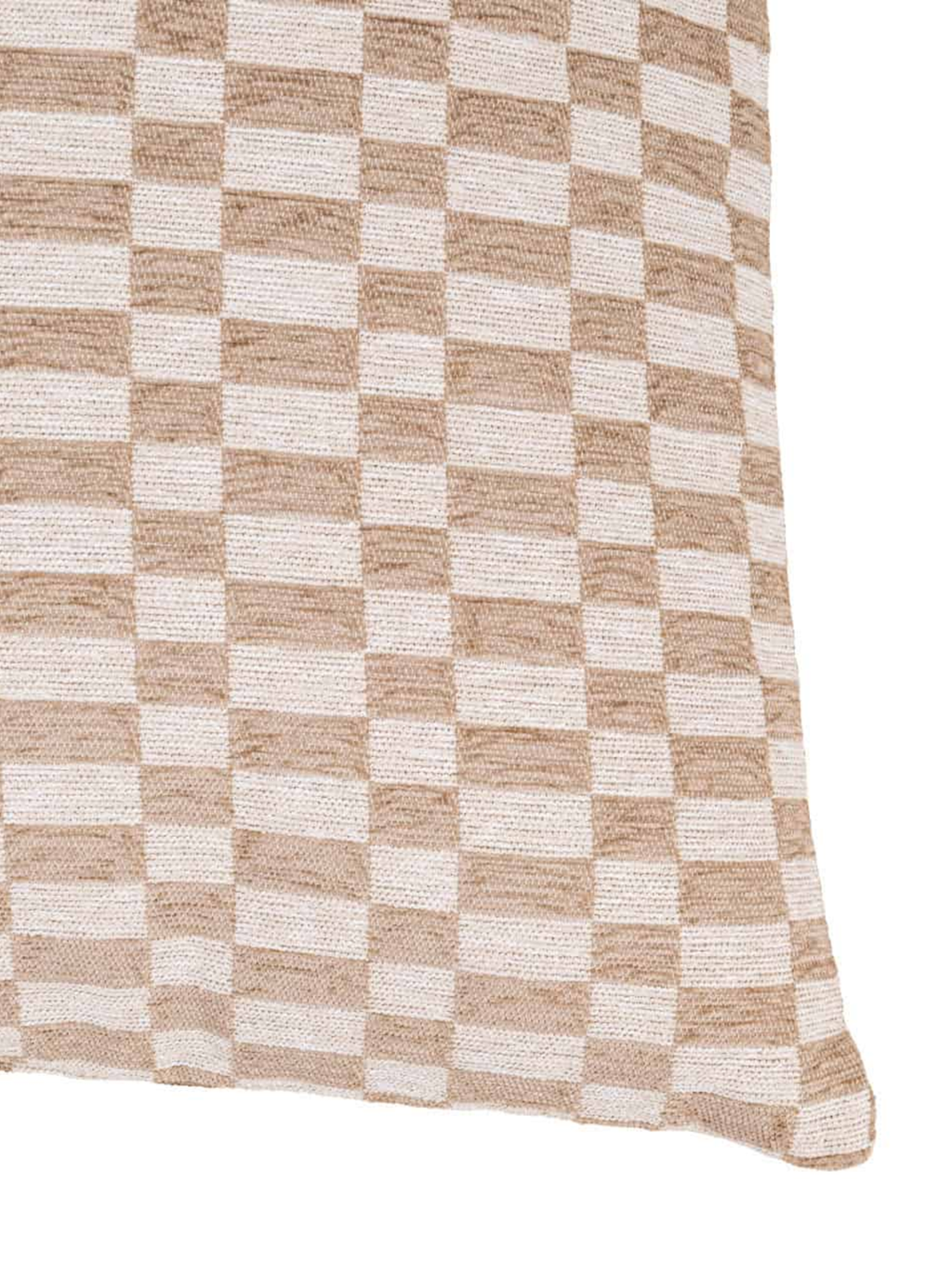 Coussin motif rectiligne sable