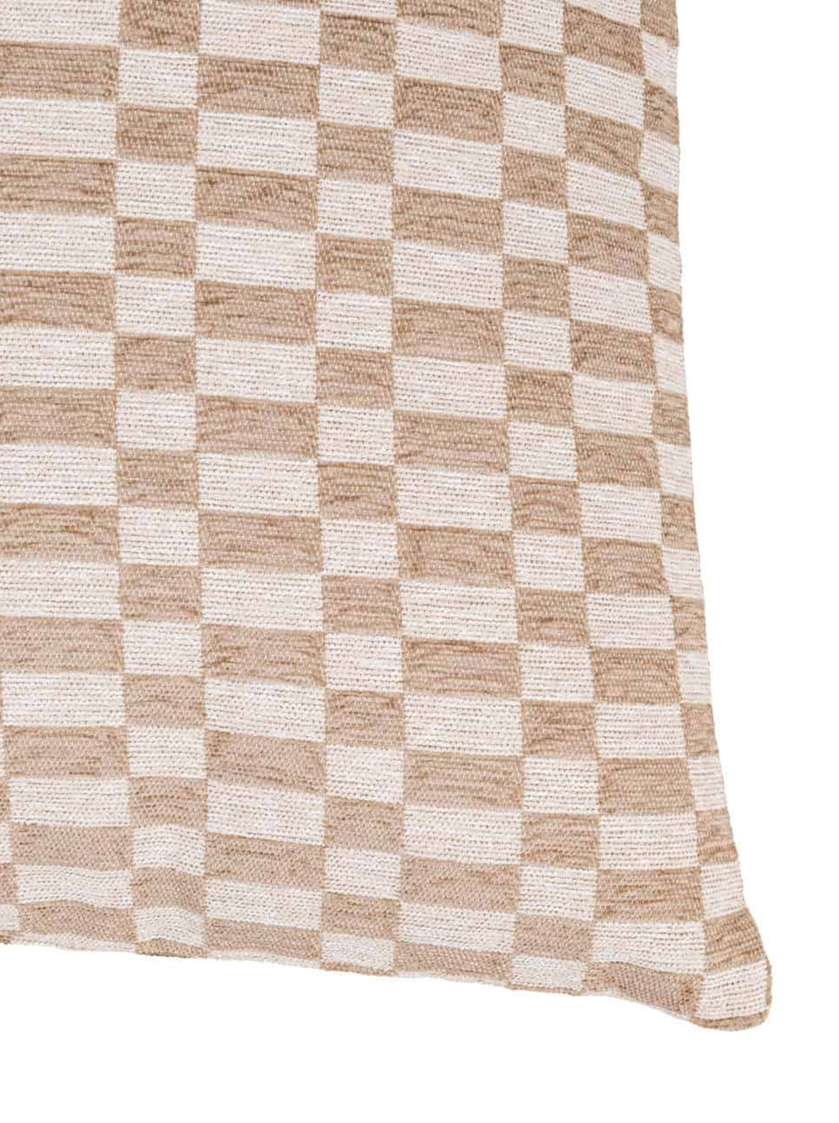 Coussin motif rectiligne sable