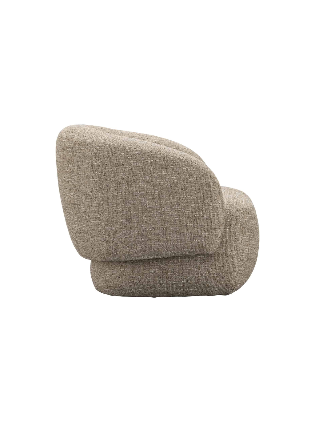 Fauteuil en tissu sand tweed et bois