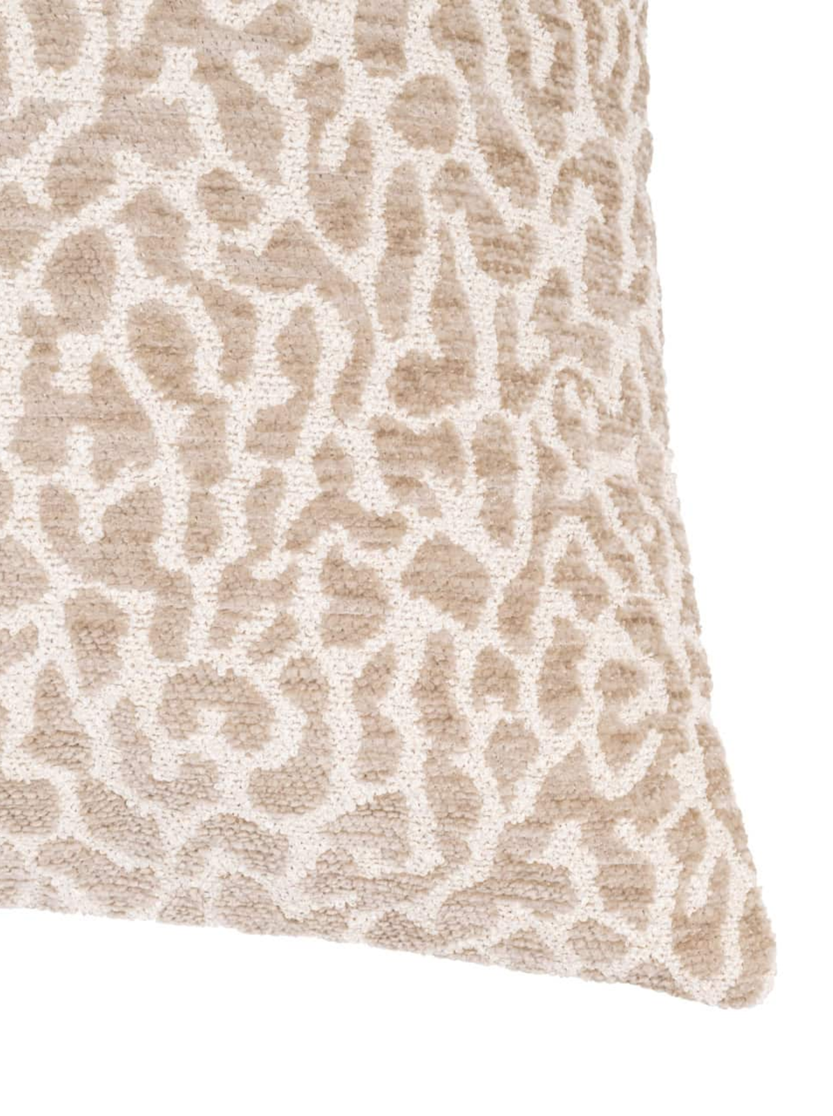 Coussin motif léopard beige