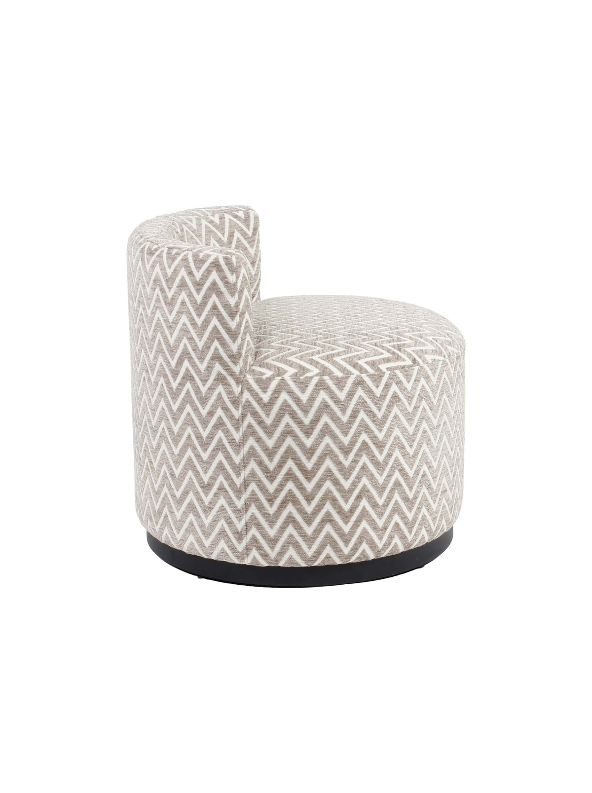 Fauteuil en tissu sand chevron et métal