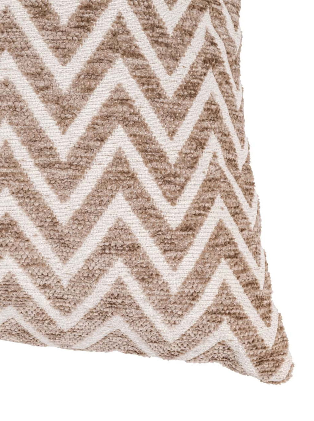 Coussin motif chevron sable