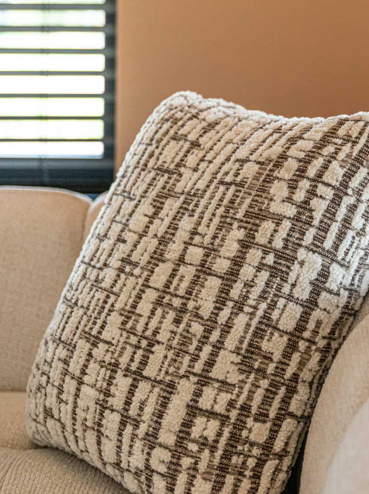 Coussin uni crème 50x50