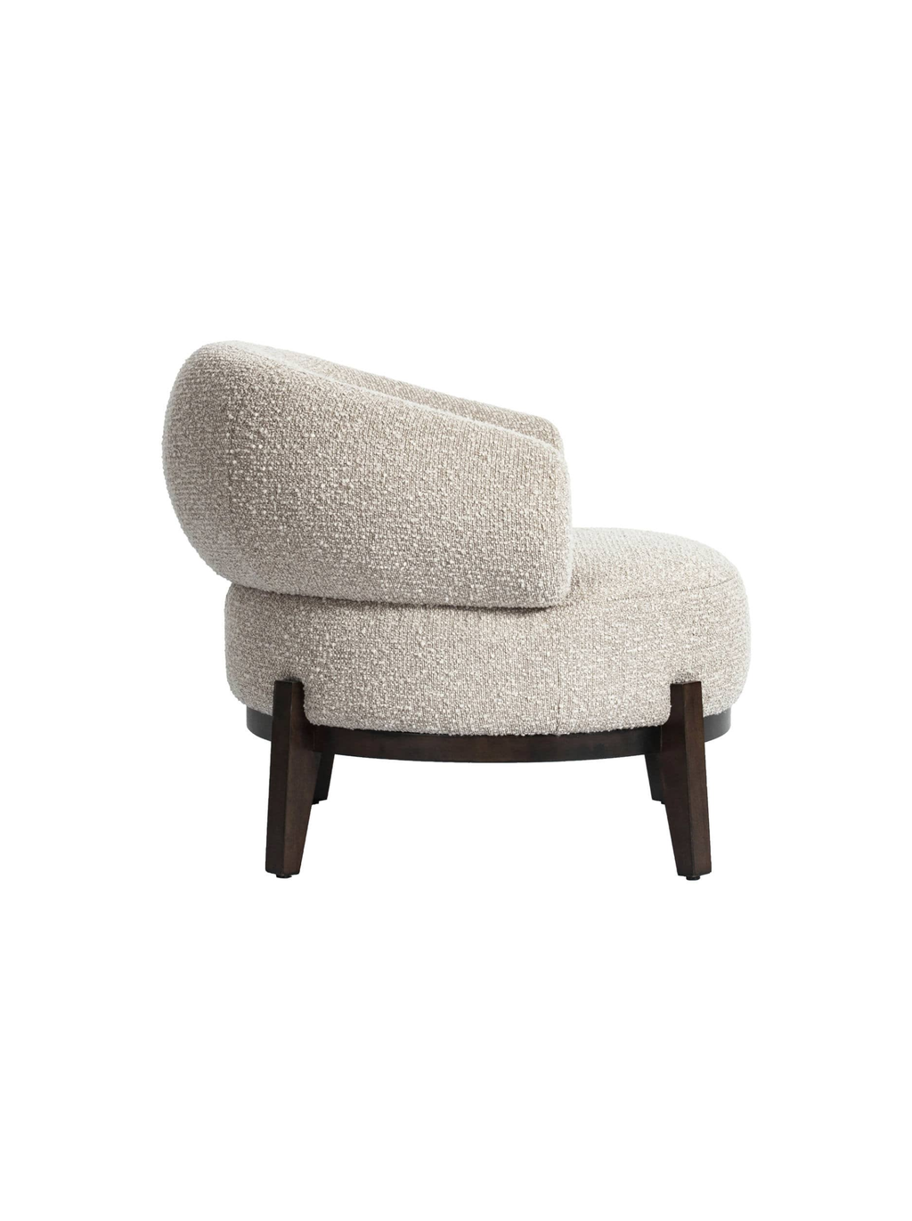 Fauteuil en tissu natural chunky et bois