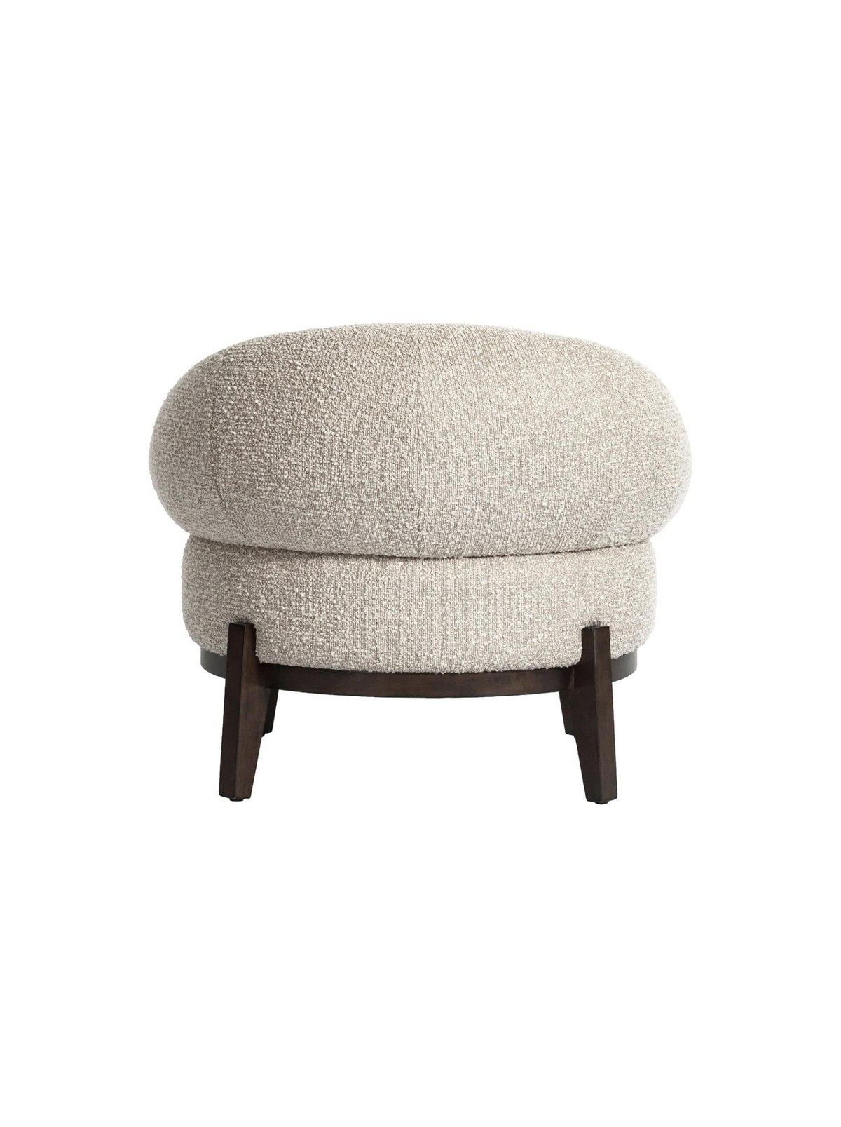 Fauteuil en tissu natural chunky et bois