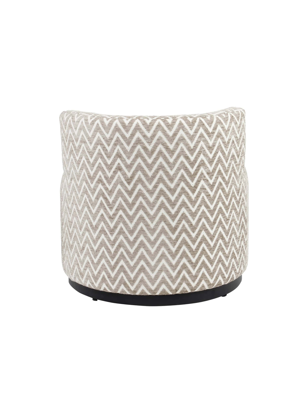 Fauteuil en tissu sand chevron et métal