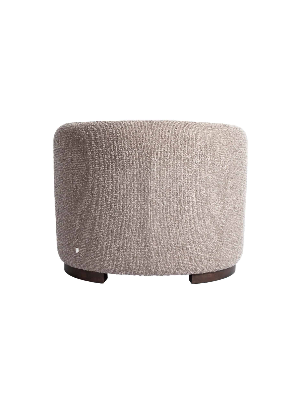 Fauteuil en tissu mocca chunky et bois