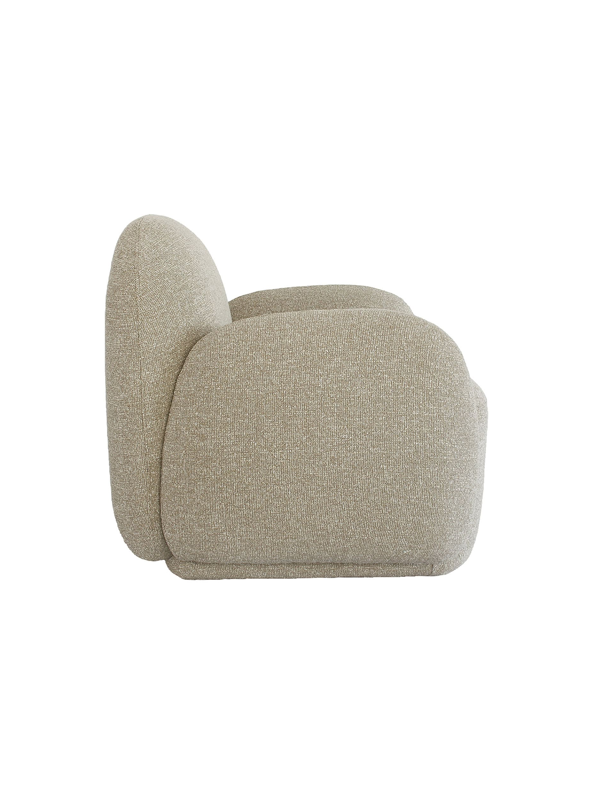 Fauteuil en tissu lodge beige et bois