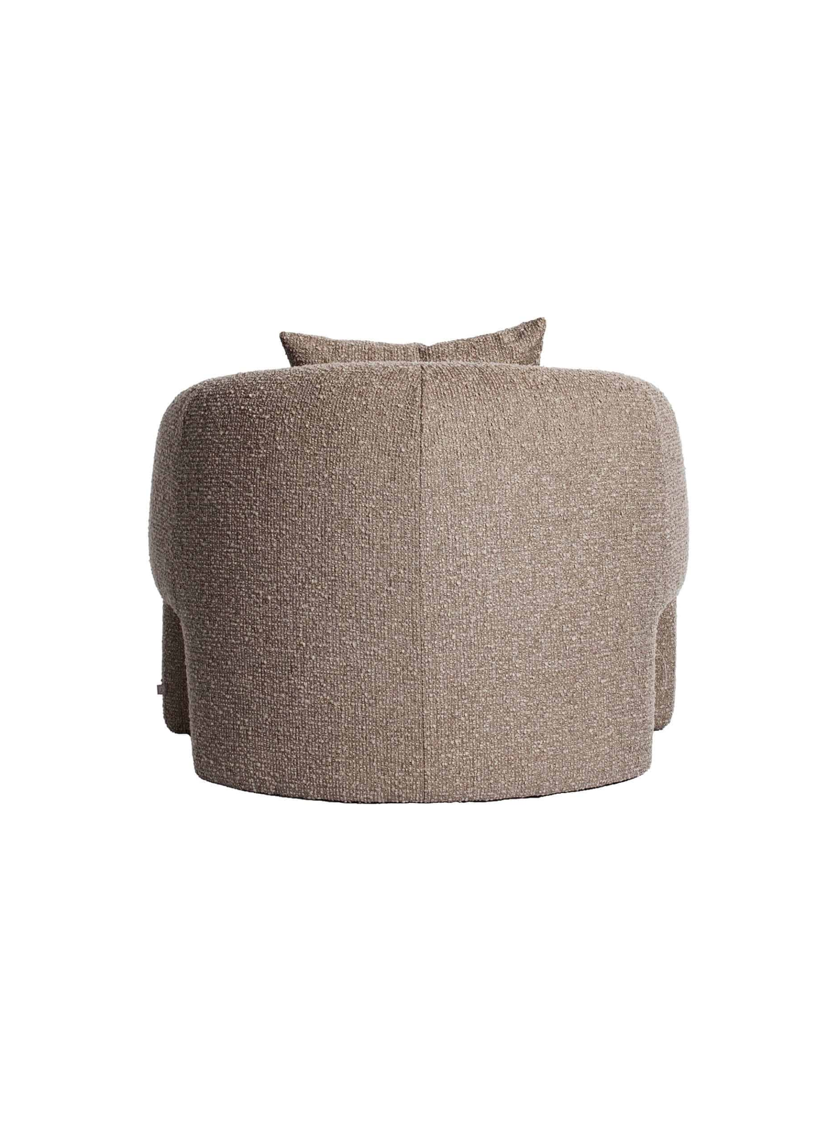 Fauteuil en tissu mocca chunky et bois