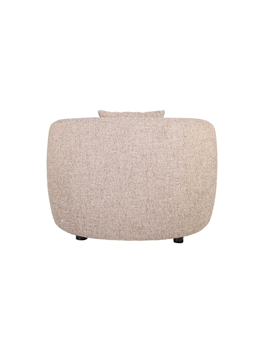 Fauteuil en tissu sand tweed et bois
