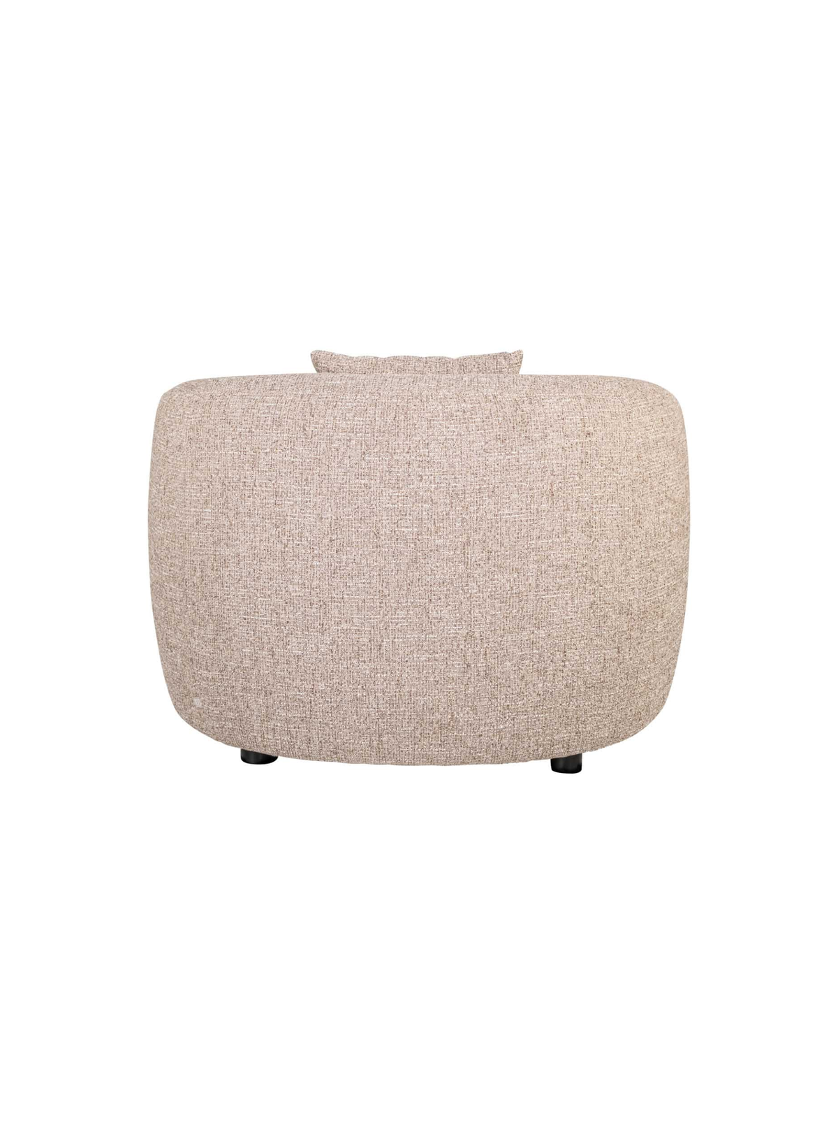 Fauteuil en tissu sand tweed et bois