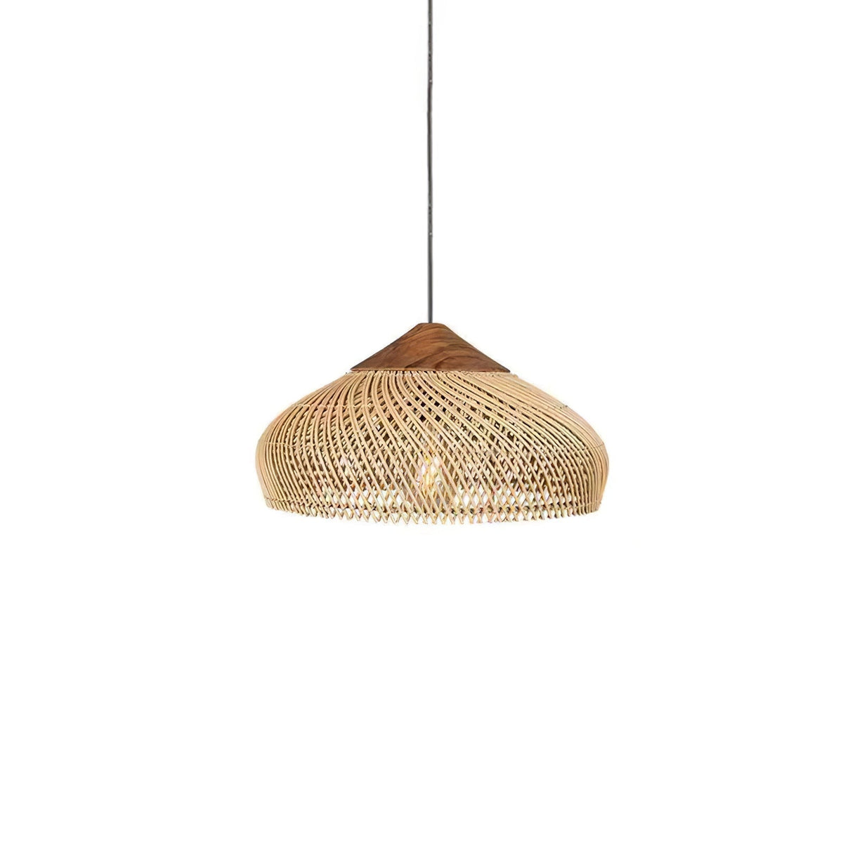Suspension rotin et bois