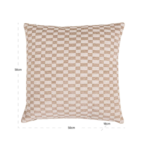 Coussin motif rectiligne sable
