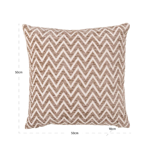 Coussin motif chevron sable
