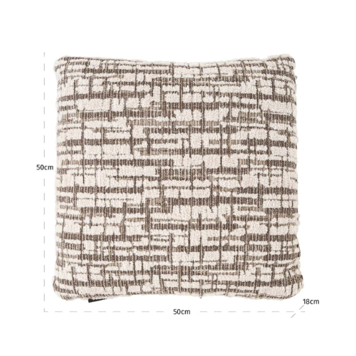 Coussin uni crème 50x50