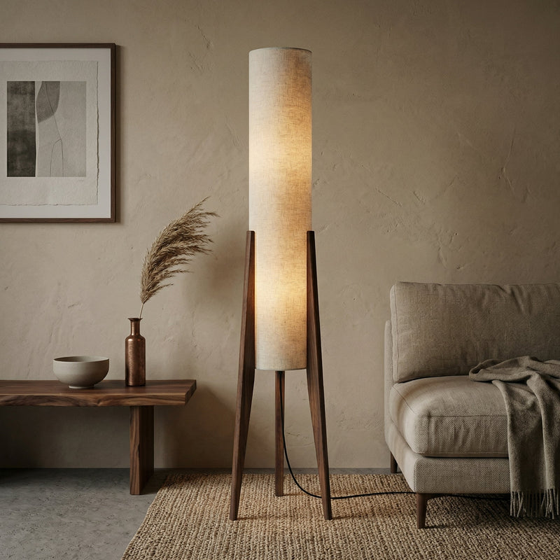 Wabi-Sabi Knitted Fabric Floor Lamp
