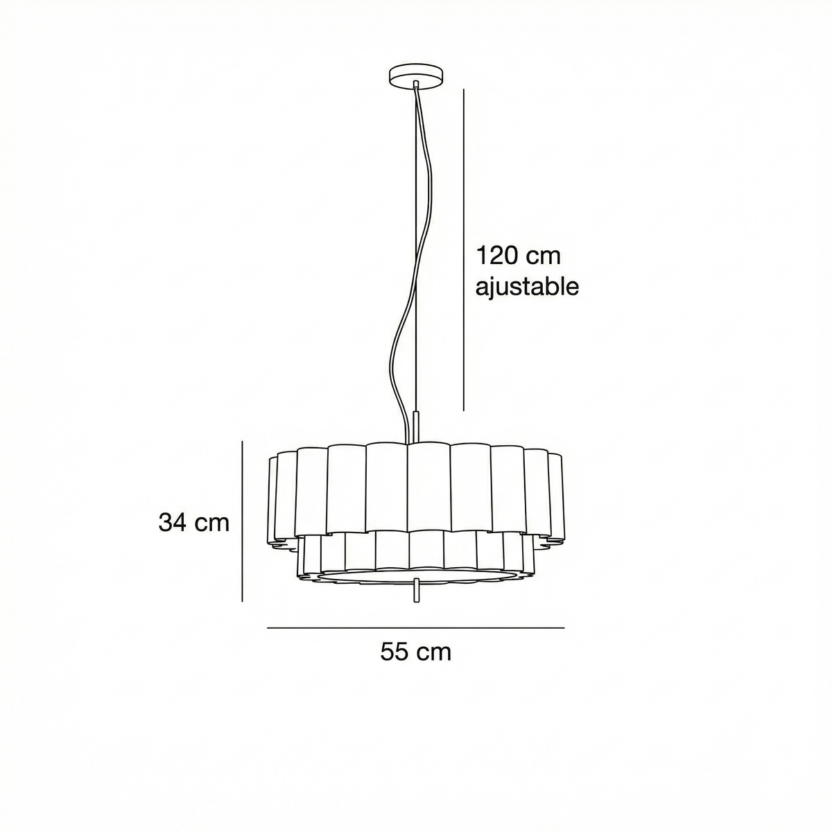 Suspension scandinave en tissu