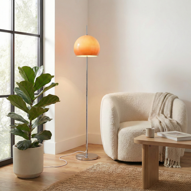 Vintage Tinted Glass Floor Lamp