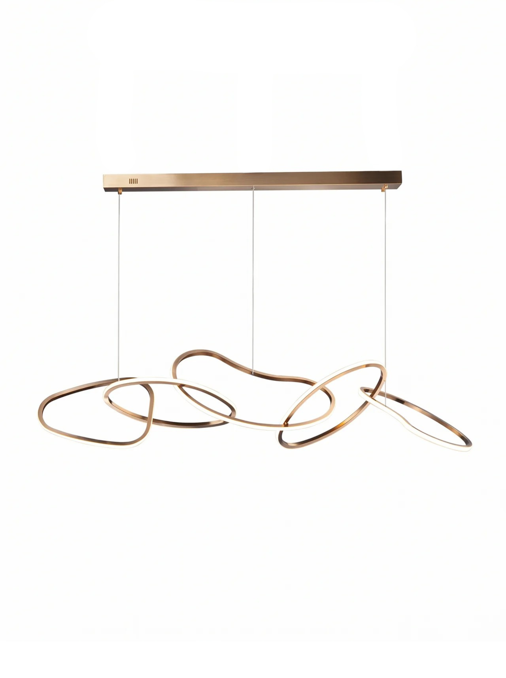 Lustre spiral en anneaux LED
