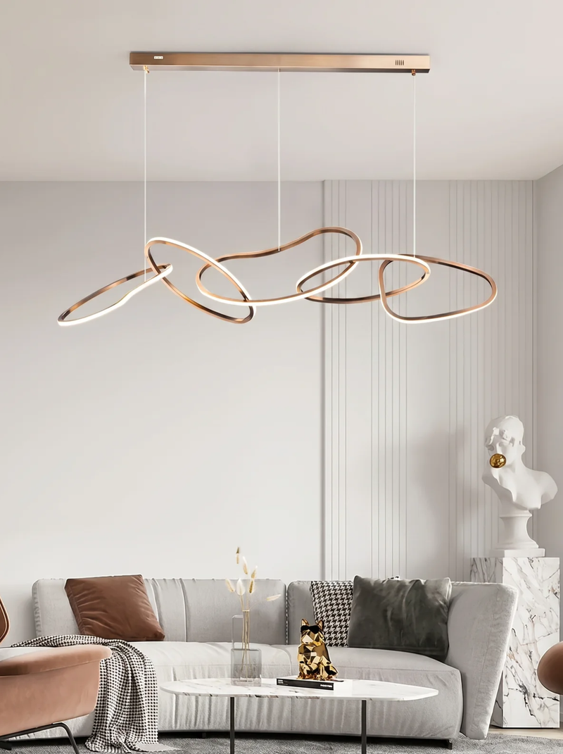 Spiral LED Ring Chandelier