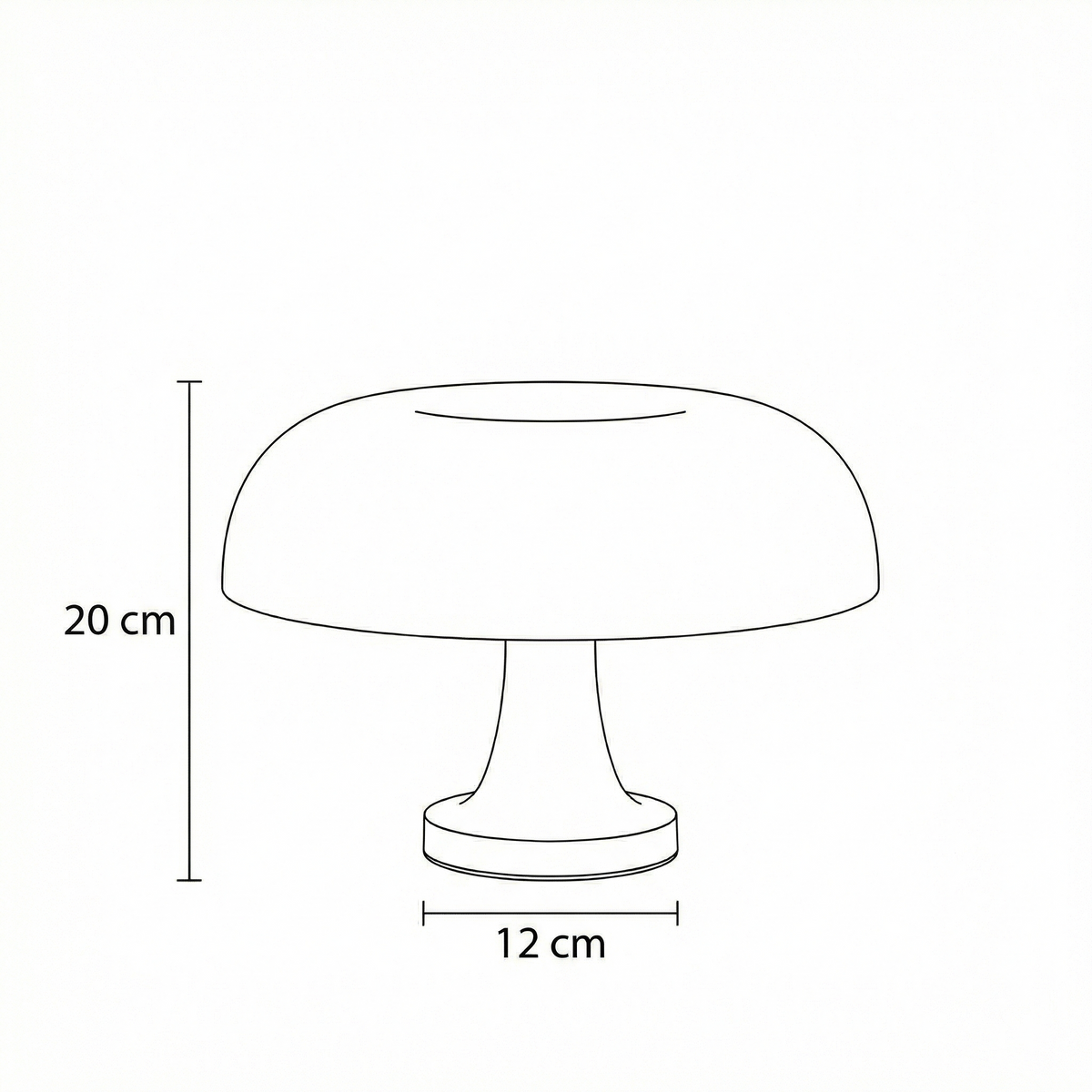 Lampe champignon élancée