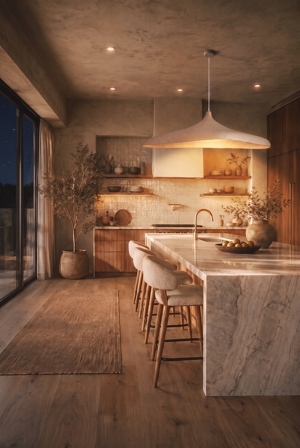 Suspension vintage en résine sablée