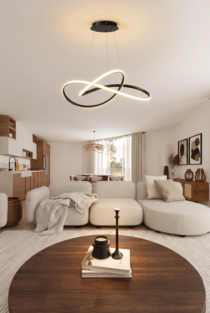 Lustre spiral en LED