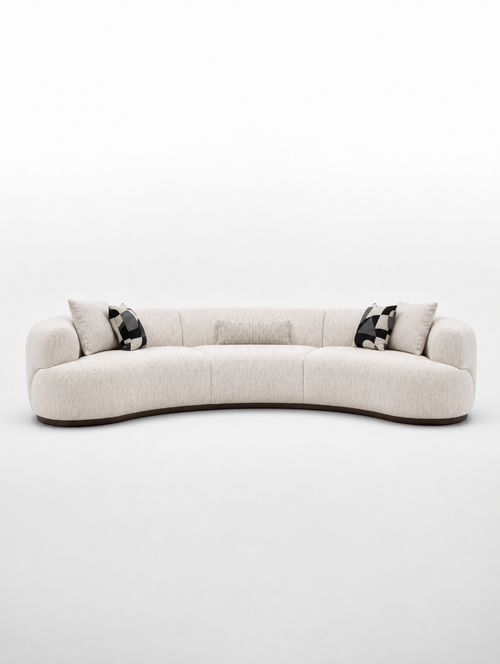 5-Seater Sofa in Ivory Fabric